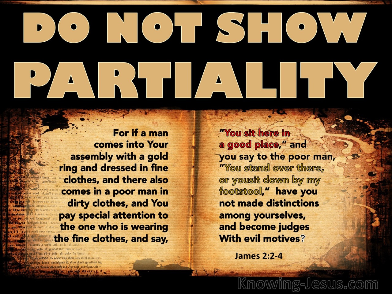 James 2:2 : 4 Do Not Make Distinctions Among Yourselves (beige)